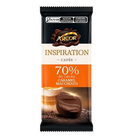 Choc Barra Arcor Inspiration Cafe 80g 70% Caramel Macchiato