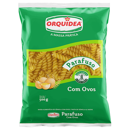 Massa com ovos orquidea 500g parafuso