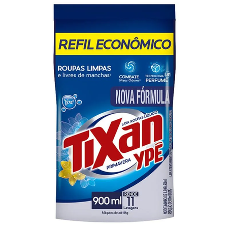 LAVA ROUPAS LÍQUIDO TIXAN YPÊ PRIMAVERA SC 900ML