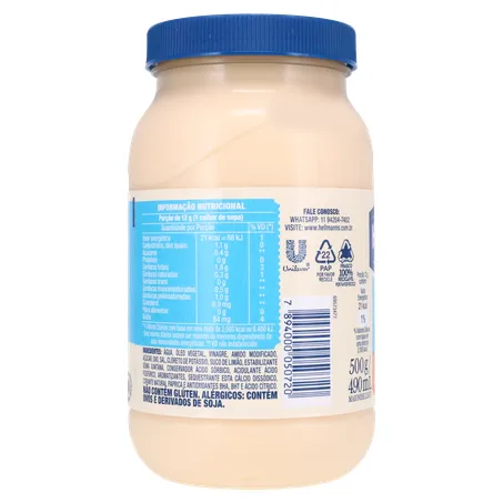 MAIONESE HELLMANN'S LIGHT POTE 500G 360-25