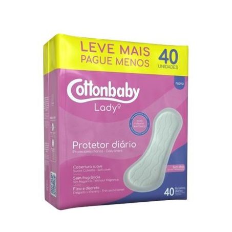 Protetor diario cottonbaby s/ab c/40