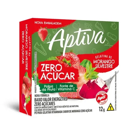 Gelatina apti zero morango 12g