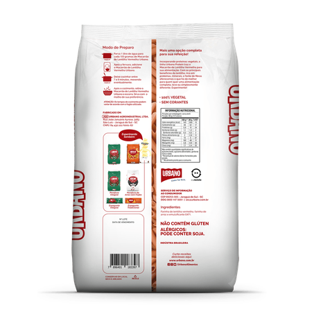 Macarrão Urbano Lentilha Vermelho 500g 360-2