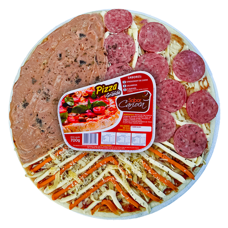 PIZZA SABOR CARIOCA GRANDE STROG/CALAB/5 QUEIJOS 700G 414