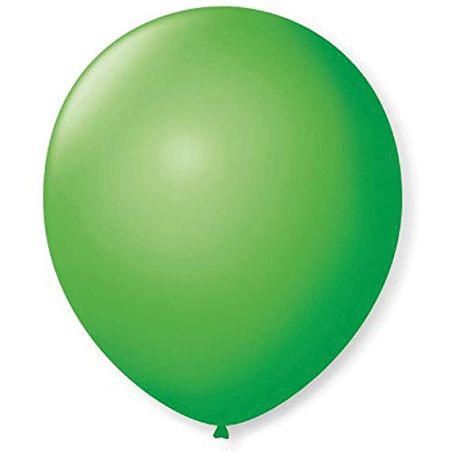 BALAO SOFT COM 50UN Nº 9 LISO VERDE MAÇÃ