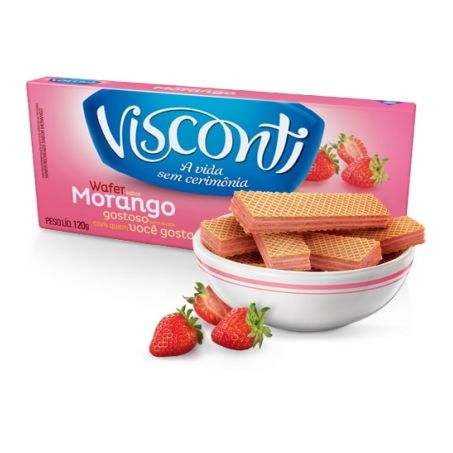 BISC WAFER VISCONTI 120G MORANGO