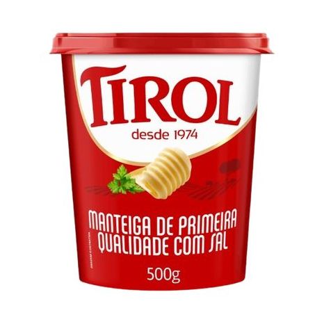Manteiga Tirol 500g Pote Com Sal