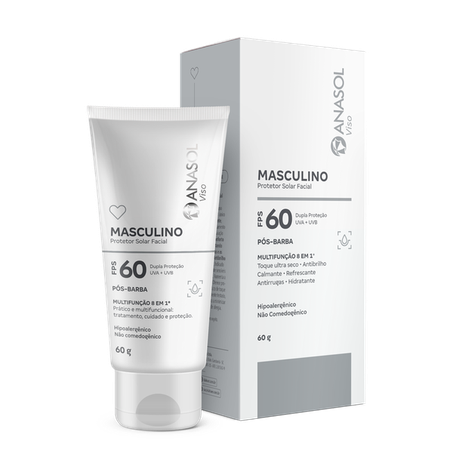 PROTETOR SOLAR FACIAL ANASOL MASCULINO PÓS-BARBA FPS60 60G