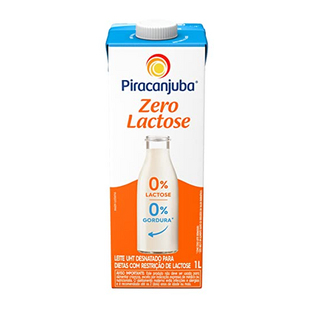 Leite uht piracanjuba 1l zero lactose c/tampa desnatado