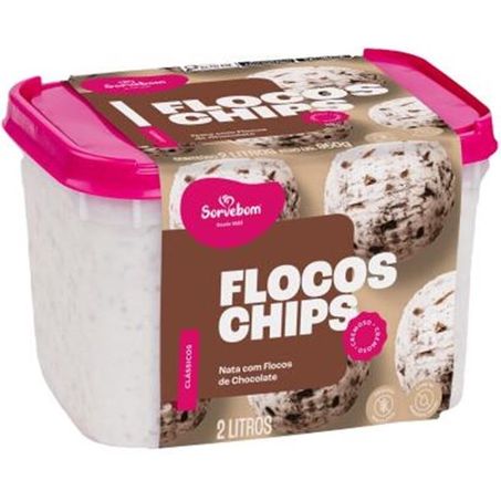 SORVETE SORVEBOM FLOCOS CHIPS 2L