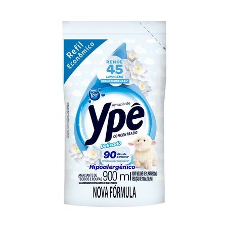 Amaciante Concentrado Ypê Delicado Sachê 900ml