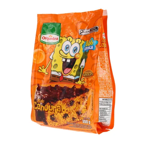 MISTURA BOLO ORQUÍDEA BOB ESPONJA CENOURA COM CHOCOLATE 300G 360-3