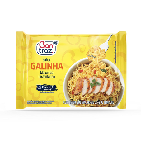 Macarrão Instantâneo Bontraz Galinha Pacote com  85G
