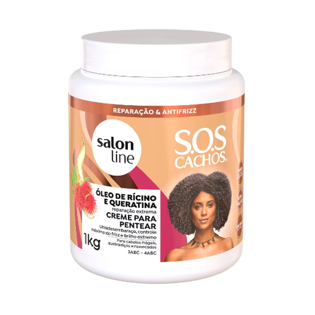 CREM PENT SOS CACHOS SALON LINE 1KG QUERATINA RECA