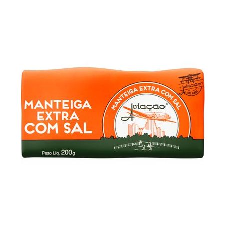 Manteiga Extra Aviação com Sal Tablete 200G