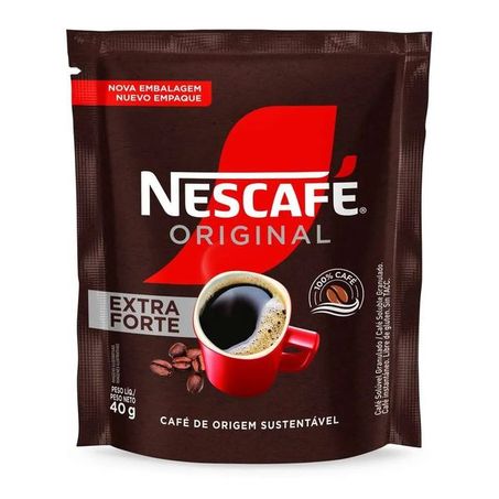 Café solúvel nescafé original extra forte sachê 40g