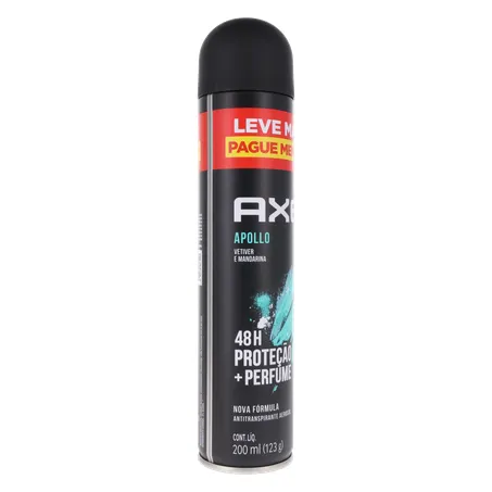 Desodorante axe masculino apollo vetiver e mandarina aerossol 200ml 360-31