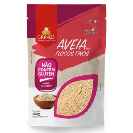 AVEIA FLOCOS FINO GRINGS S/G 200G