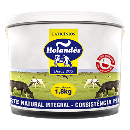 Iogurte Holandês Natural 1,8Kg