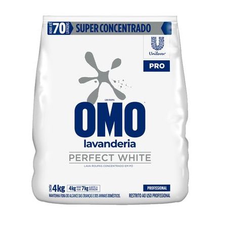 Lava-roupas Pó Omo Perfect White Pacote 4KG