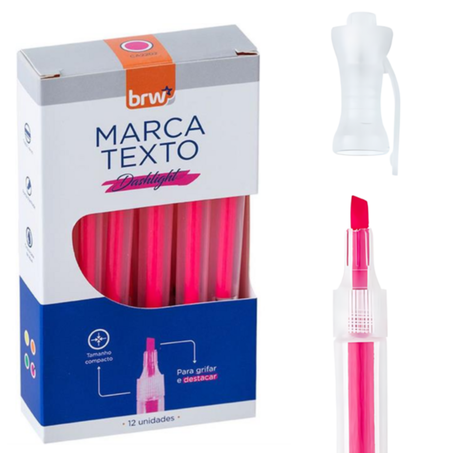 Esc caneta destaca texto dashligth rosa fluorescente un
