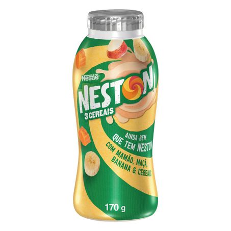 Iogurte Parcialmente Desnatado Mamão, Maçã, Banana e Cereais Neston
