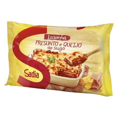 Lasanha presunto e queijo ao sugo sadia