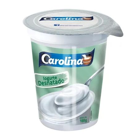 Iogurte Natural Carolina Desnatado 160g