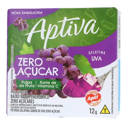 Gelatina Apti Sabor de Uva Zero Açúcar Caixa 12gr 360-1