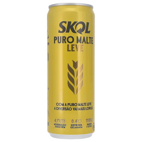 Cerveja Lager Skol American Premium Puro Malte Lata 350ml 360-12
