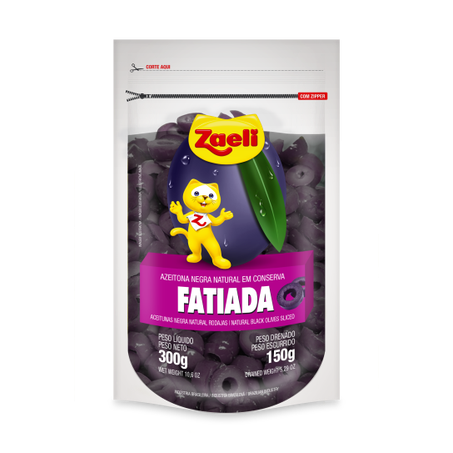 Azeitona zaeli negra fatiadas sc.150g