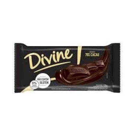Chocolate divine 70 cacau amargo 130g