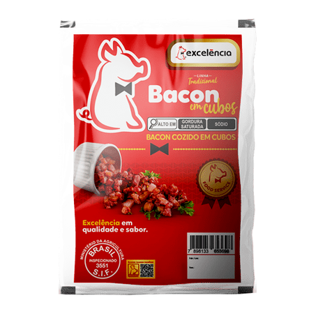 BACON  EXCELENCIA EM CUBOS 500G