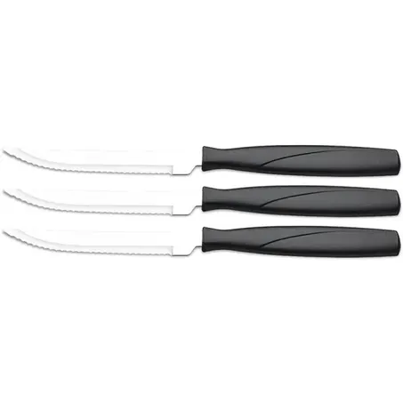 Faca Churrasco Brinox 3un Itaparica Preto 6018310