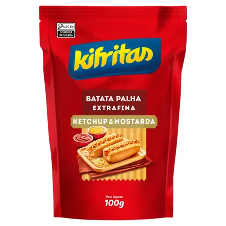 Batata palha ki fritas ketchup e mostard