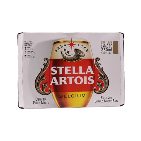 Cerveja stella artois 350ml c/8 und 360-59