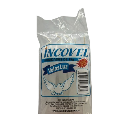 VELA INCOVEL BRANCA 8X15G PCT