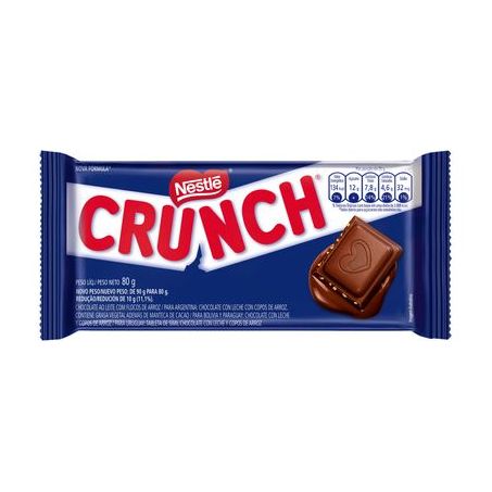 CHOCOLATE BARRA NESTLÊ CRUNCH 80G