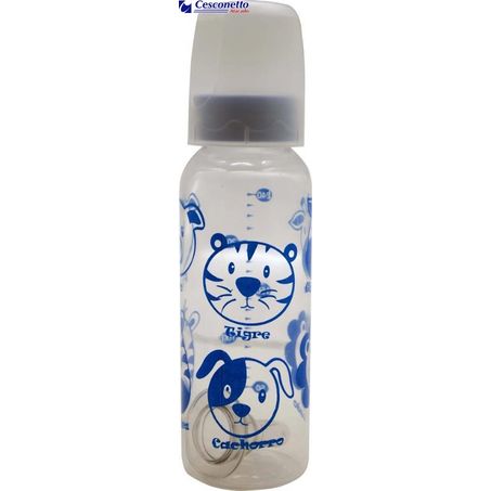 Mamadeira petita bico pvc cristal azul 240ml