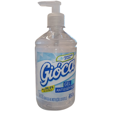 Álcool Gióca Em Gel Antisséptico 70% Inpm Frasco Pump 450g 
 