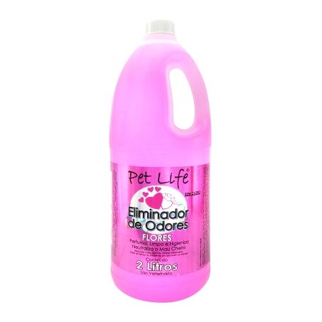 Eliminador de odor pet life flores 2l