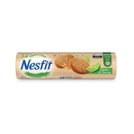 Biscoito Doce Nestle Nesfit Integral Limão e Cereias Pacote 160gr