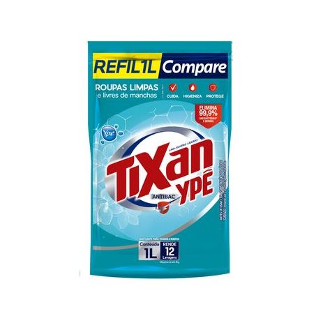 Sabao liquido tixan ype 900ml antibac sache
