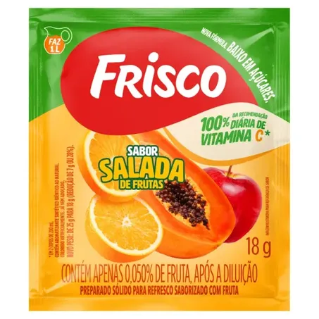 Refresco pó frisco salada de frutas 18g