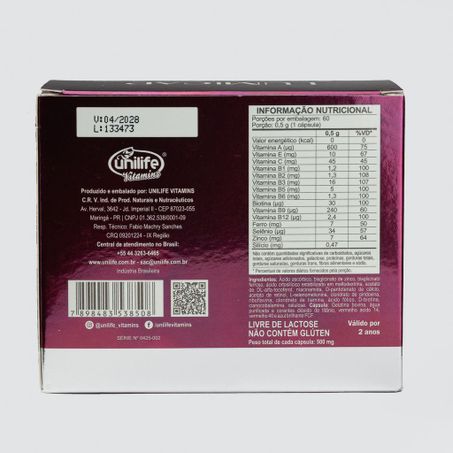 LUMICAP HAIR 500MG 60 CAPSULAS UNILIFE 360-1