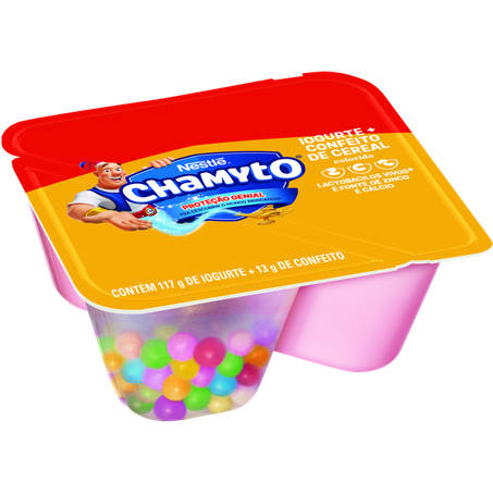 IOGURTE NESTLÉ CHAMYTO MORANGO + CONFEITO DE CEREAL 130G