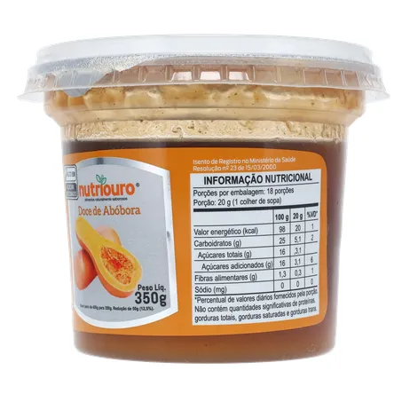 Doce nutriouro abobora 350g 360-5