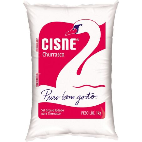 Sal grosso para churrasco cisne
