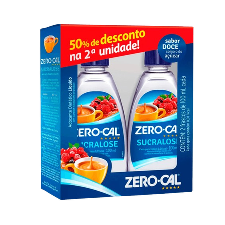 Kit adoçante zero cal sucralose c/2 100ml