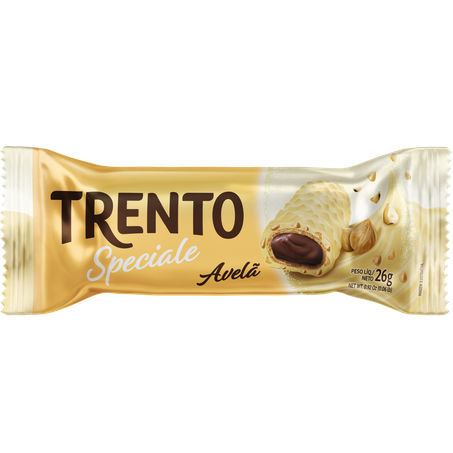 Chocolate peccin trento speciale chocolate branco avela pacote 26g